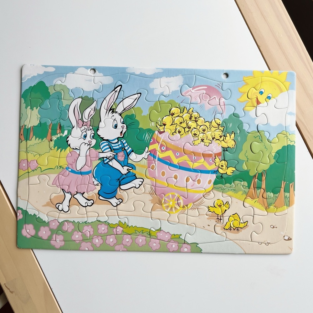 ✨2 for 10$✨ Easter Bunny Cardboad Puzzle - 48 pieces - Kids Toys